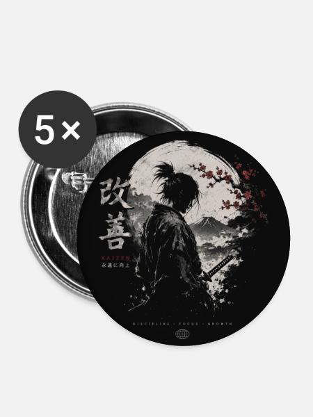 Tom Wilms - Buttons groß 56 mm (5er Pack) - Weiß
