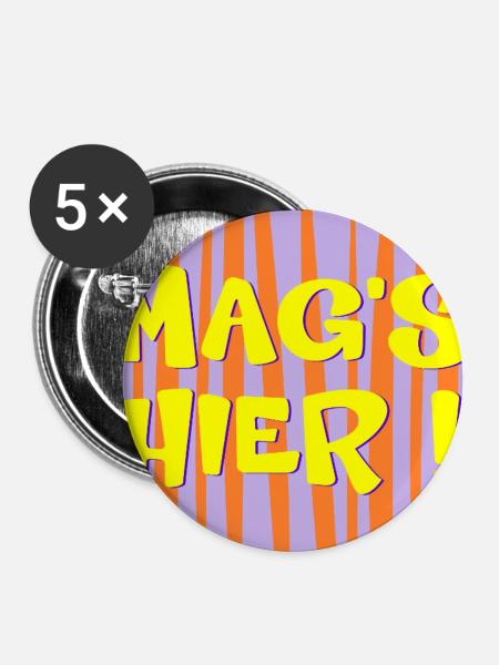 Ort Umgebung - Buttons groß 56 mm (5er Pack) - Weiß