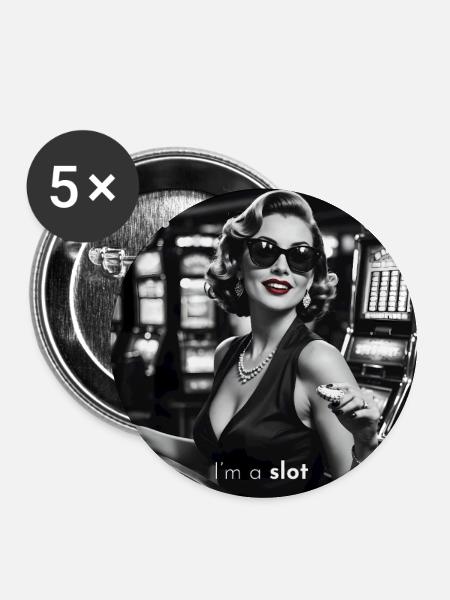 ImaSlot - Buttons groß 56 mm (5er Pack) - Weiß