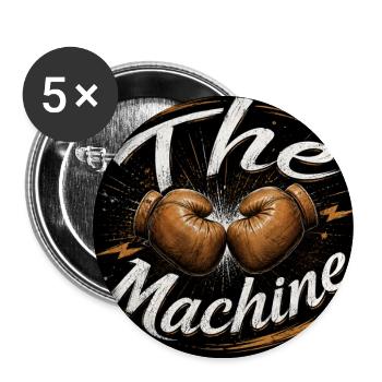 La Machine Boxing - Lot de 5 grands badges (56 mm) - blanc - Devant