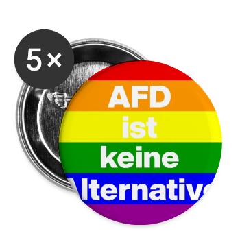 AFD IST KEINE ALTERNATIVE, NO NZS, NO AFD, WEISS - Buttons groß 56 mm (5er Pack) - Weiß - Vorne