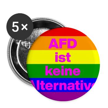 AFD IST KEINE ALTERNATIVE, NO NZS, NO AFD, PINK - Buttons groß 56 mm (5er Pack) - Weiß - Vorne