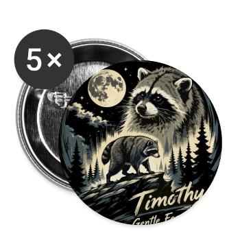 Jimothy Raccoon Funny Jimothy from Seattle - Buttons large 2.2''/56 mm (5-pack) - white - Front