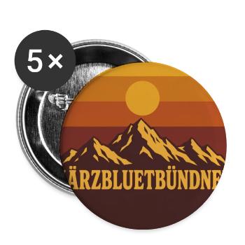 Bündner - Buttons groß 56 mm (5er Pack) - Weiß - Vorne
