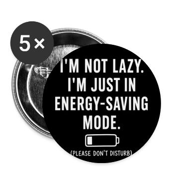 Funny - Buttons large 2.2''/56 mm (5-pack) - white - Front