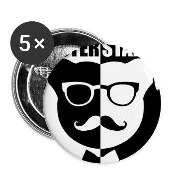 Mister Staffie - 011 - Buttons large 2.2''/56 mm (5-pack) - white - Front