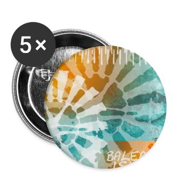 Tie-Dye des îles Baléares - Lot de 5 grands badges (56 mm) - blanc - Devant