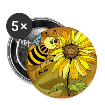 insect - Buttons large 2.2''/56 mm (5-pack) - white - Front