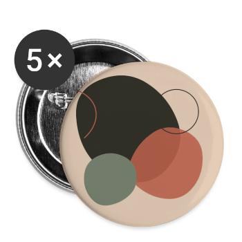 BAUM. NATUR. UMGEBUNG. ZEN. MEDITATION - Buttons groß 56 mm (5er Pack) - Weiß - Vorne