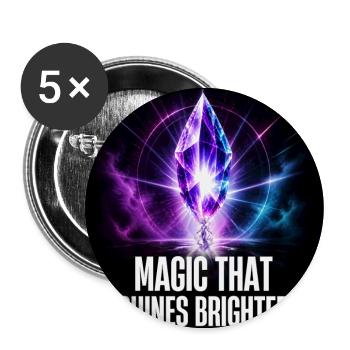 Magic Crystal: Light Shines Brighter - Buttons large 2.2''/56 mm (5-pack) - white - Front
