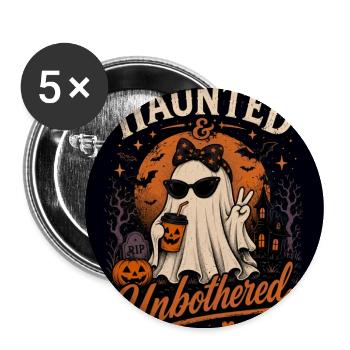 Verfluchtes und Ungestörtes Halloween - Buttons groß 56 mm (5er Pack) - Weiß - Vorne