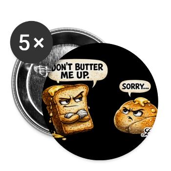 Toast - Lot de 5 grands badges (56 mm) - blanc - Devant