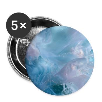 Eisblaues Ozeanleuchten - Buttons groß 56 mm (5er Pack) - Weiß - Vorne