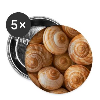 Natürliche Meeresschnecken-Muscheln - Buttons groß 56 mm (5er Pack) - Weiß - Vorne