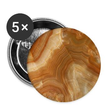 Orangen- und Honigagat - Buttons groß 56 mm (5er Pack) - Weiß - Vorne