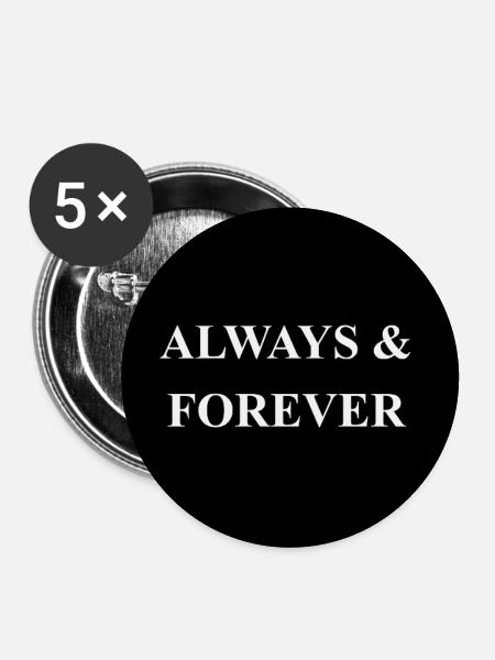 IMMER UND EWIG - Buttons groß 56 mm (5er Pack) - Weiß