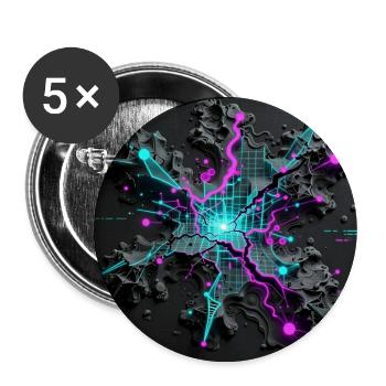 Die Landkarte ist nicht das Gebiet - Buttons groß 56 mm (5er Pack) - Weiß - Vorne