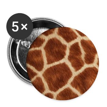 Giraffenmotiv mit geflecktem Fell - Buttons groß 56 mm (5er Pack) - Weiß - Vorne
