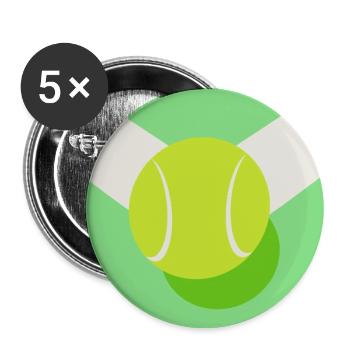 Tennisbälle Tennis - Buttons groß 56 mm (5er Pack) - Weiß - Vorne