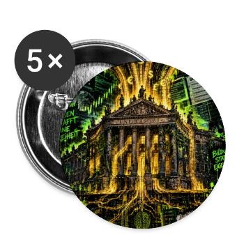 Geistige Freiheit finanzieren 💡 - Buttons groß 56 mm (5er Pack) - Weiß - Vorne