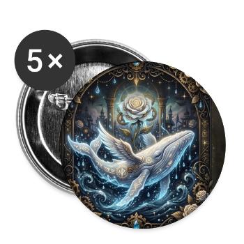 Himmlische Liebe - Buttons groß 56 mm (5er Pack) - Weiß - Vorne