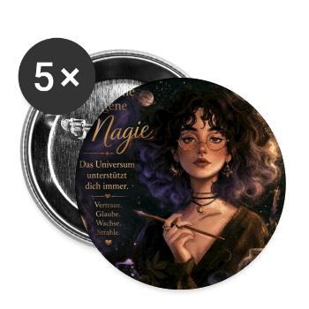 Sei deine eigene Magie – Mondin Portrait - Buttons groß 56 mm (5er Pack) - Weiß - Vorne
