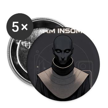 Team Insomnia Dunkle Robe Vision - Buttons groß 56 mm (5er Pack) - Weiß - Vorne