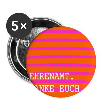 EHRENAMT Danke Euch - Buttons groß 56 mm (5er Pack) - Weiß - Vorne