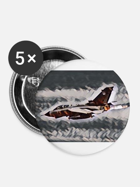 Tornado-Flamme im Studio - Buttons groß 56 mm (5er Pack) - Weiß