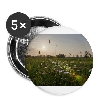 Sunlight over the evening landscape - Buttons large 2.2''/56 mm (5-pack) - white - Front