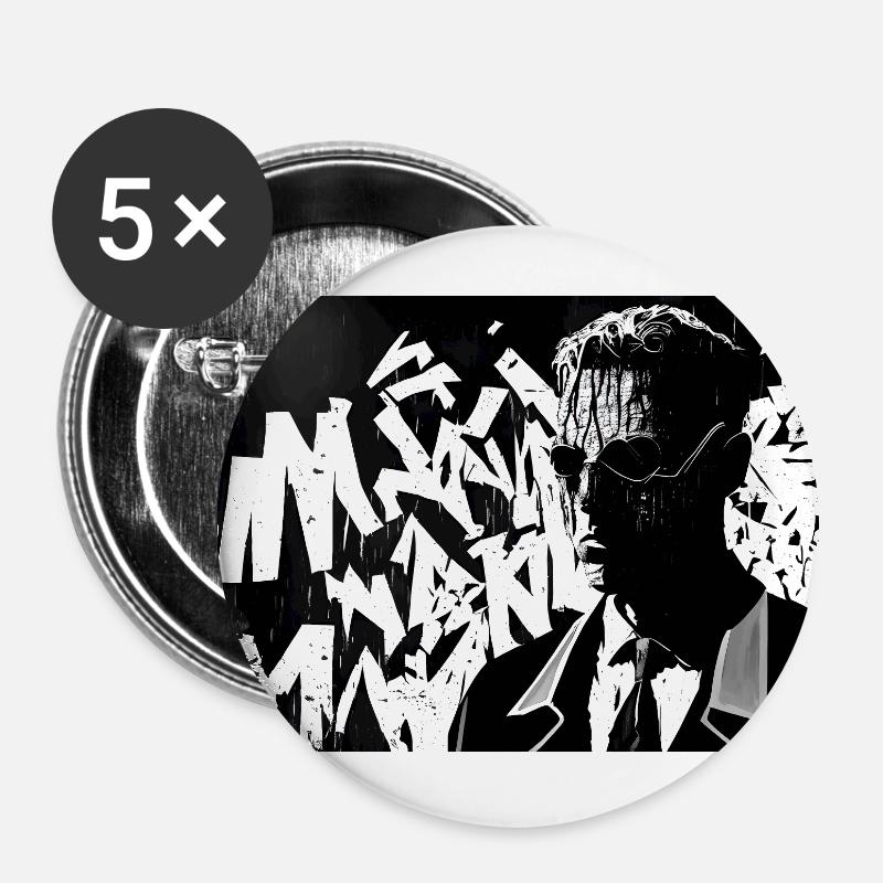 Agent #3 - Buttons large 2.2''/56 mm (5-pack) - white