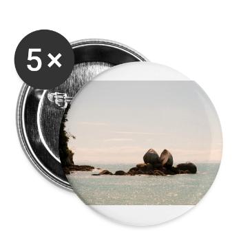 Split Apple Rock – Das Naturwunder Neuseelands - Buttons groß 56 mm (5er Pack) - Weiß - Vorne