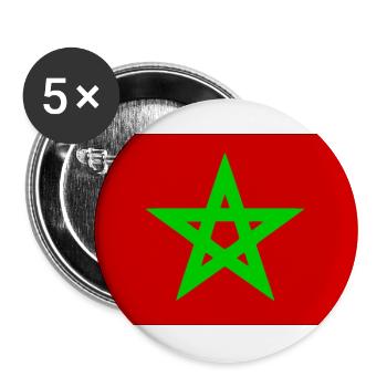 Marokko - Buttons groß 56 mm (5er Pack) - Weiß - Vorne