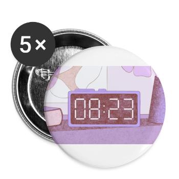 Time – 8:23 - Buttons large 2.2''/56 mm (5-pack) - white - Front