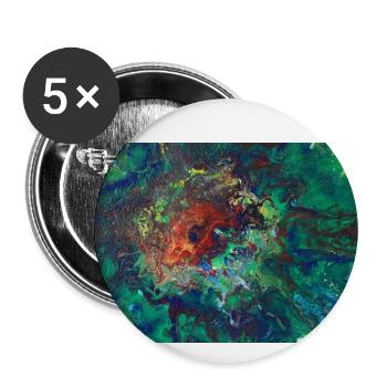 Auttauchen des Goldfisches - Buttons groß 56 mm (5er Pack) - Weiß - Vorne