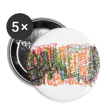240703 02 - Buttons groß 56 mm (5er Pack) - Weiß - Vorne