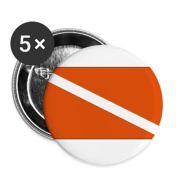 Drapeau de plongée AI - Lot de 5 grands badges (56 mm) - blanc - Devant