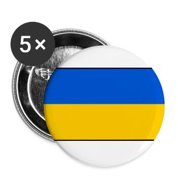 Ukraine - Buttons large 2.2''/56 mm (5-pack) - white - Front
