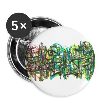 240723 01 - Buttons groß 56 mm (5er Pack) - Weiß - Vorne