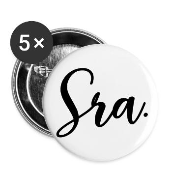 Sra. Engagement Bride To Be Wedding Bridal Shower - Buttons large 2.2''/56 mm (5-pack) - white - Front