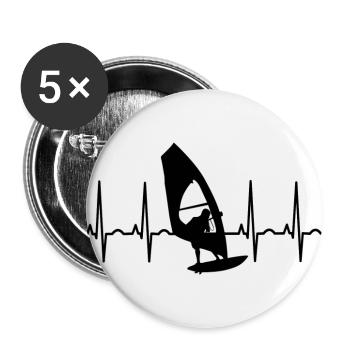 Windsurfing WindsurferSurfing ECG Windsurfing - Buttons large 2.2''/56 mm (5-pack) - white - Front