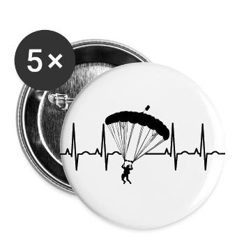 Skydiving Parachute - Buttons large 2.2''/56 mm (5-pack) - white - Front