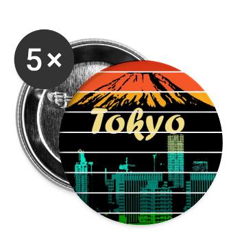 Tokio - Buttons groß 56 mm (5er Pack) - Weiß - Vorne