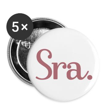 Sra. Engagement Bride To Be Wedding Bridal Shower - Buttons large 2.2''/56 mm (5-pack) - white - Front