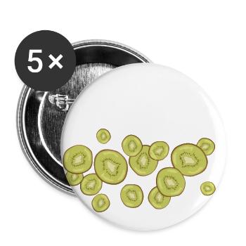 Der Duft der Kiwis - Buttons groß 56 mm (5er Pack) - Weiß - Vorne