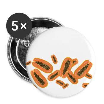 The scent of papayas - Buttons large 2.2''/56 mm (5-pack) - white - Front