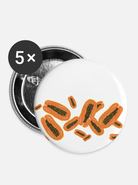 Der Duft der Papayas - Buttons groß 56 mm (5er Pack) - Weiß