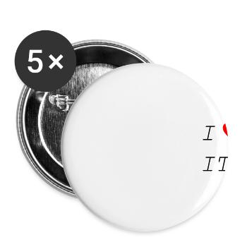 I LOVE IT - Buttons large 2.2''/56 mm (5-pack) - white - Front