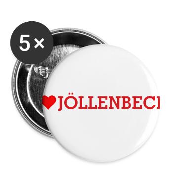 I LOVE BIELEFELD JÖLLENBECK R - Buttons groß 56 mm (5er Pack) - Weiß - Vorne