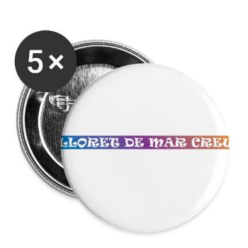 Lloret De Mar Crew - Buttons groß 56 mm (5er Pack) - Weiß - Vorne